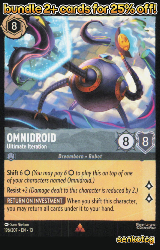 🎴 Omnidroid - Ultimate Iteration 196/204 Rare Attack of the Vine! NM