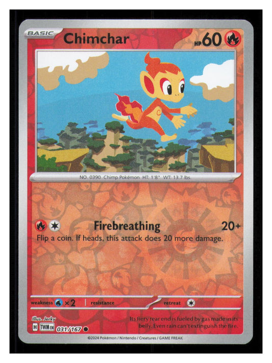 🎴 Chimchar 031/167 Reverse Holo Twilight Masquerade NM 🎨 Jerky