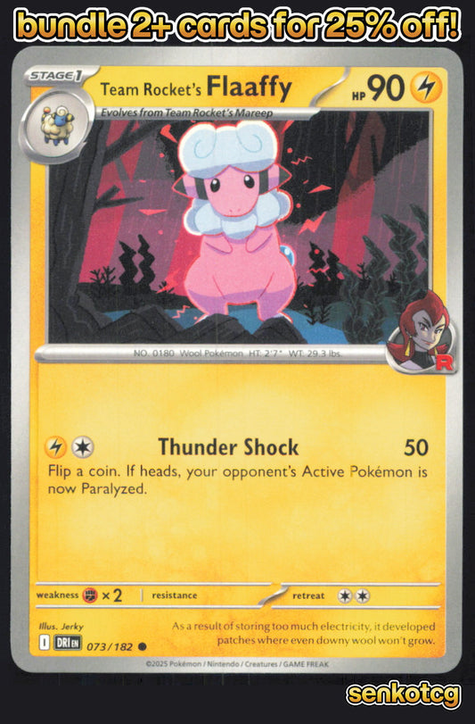 🎴 Team Rocket's Flaaffy 073/182 Common Destined Rivals NM