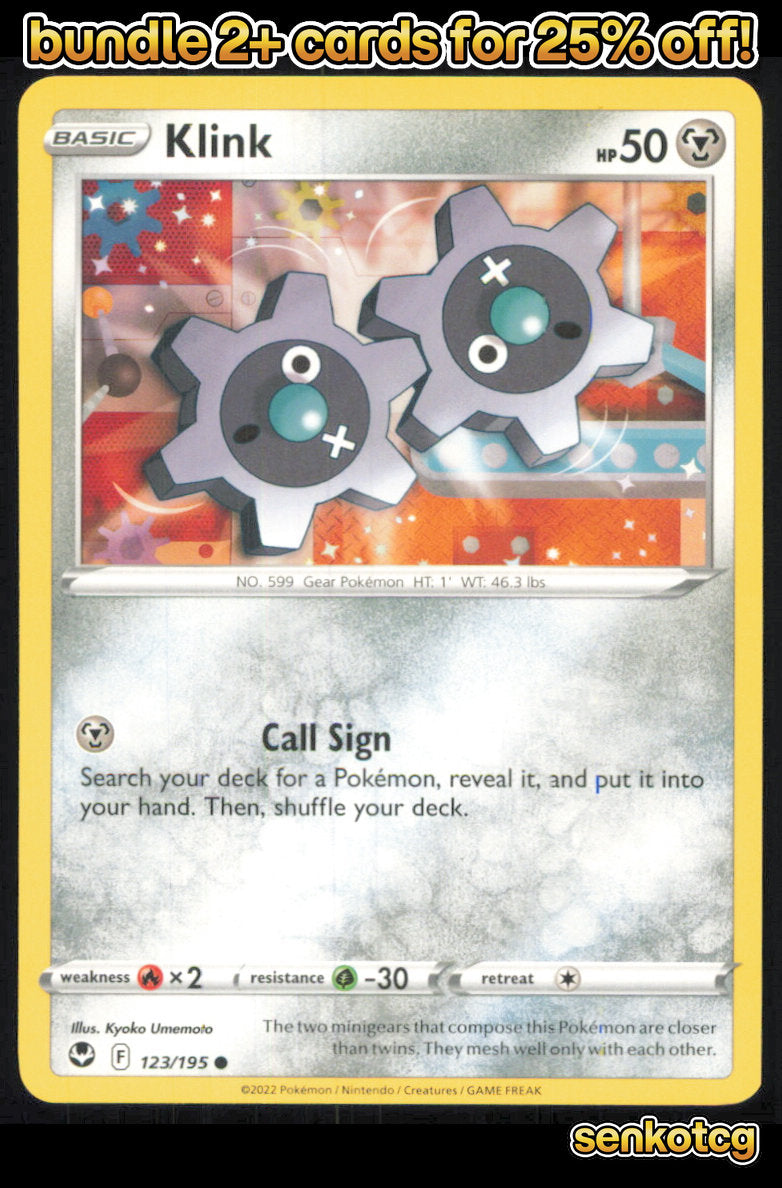 🎴 Klink 123/195 Common Silver Tempest NM