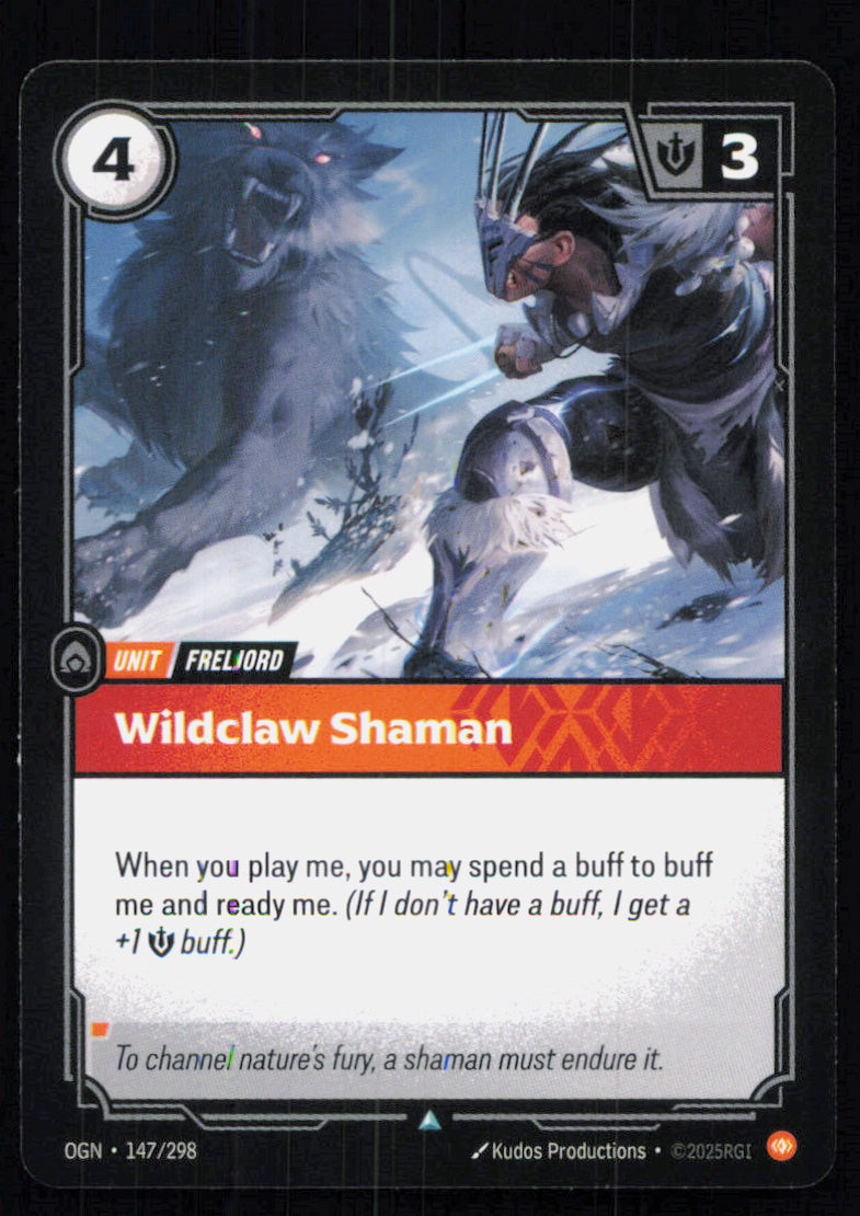 🎴 Wildclaw Shaman 147/298 Uncommon OGN Origins NM