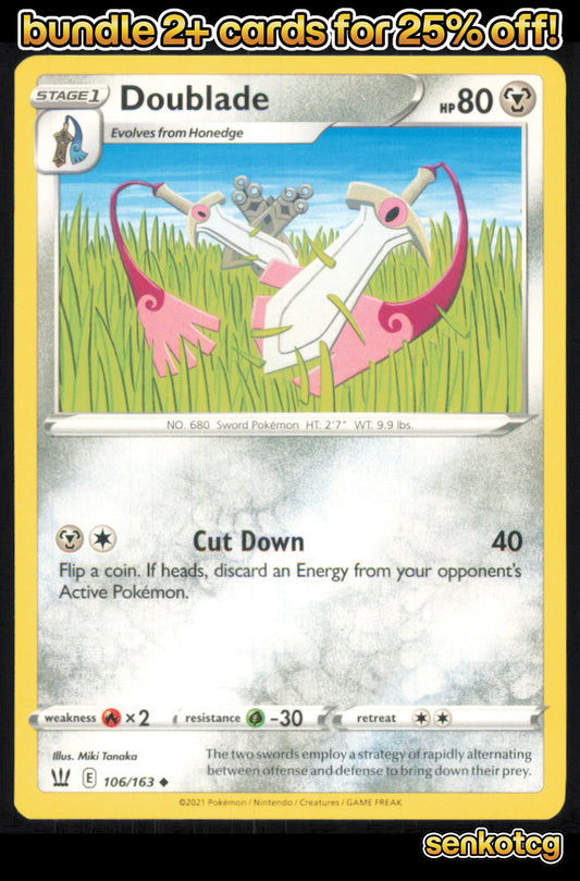 🎴 Doublade 106/163 Uncommon Battle Styles NM