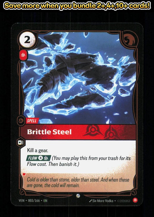🎴 Brittle Steel 003/166 Common Vendetta NM 🎨 Vodka