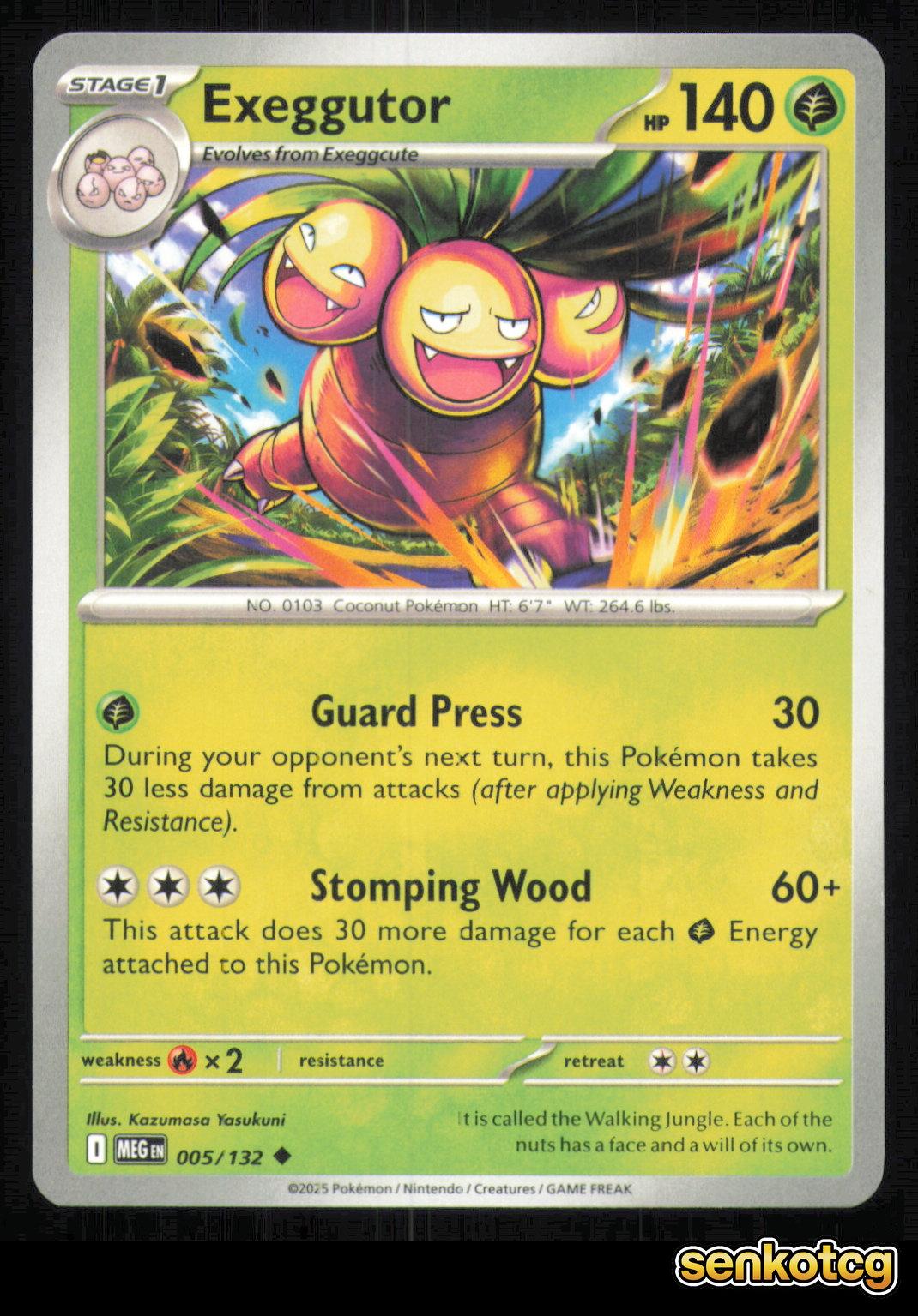🎴 Exeggutor 005/132 Mega Evolution NM 🎨 Yasakuni