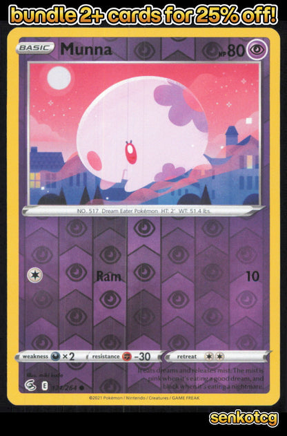 🎴 Munna 121/264 Common Reverse Holo Fusion Strike NM
