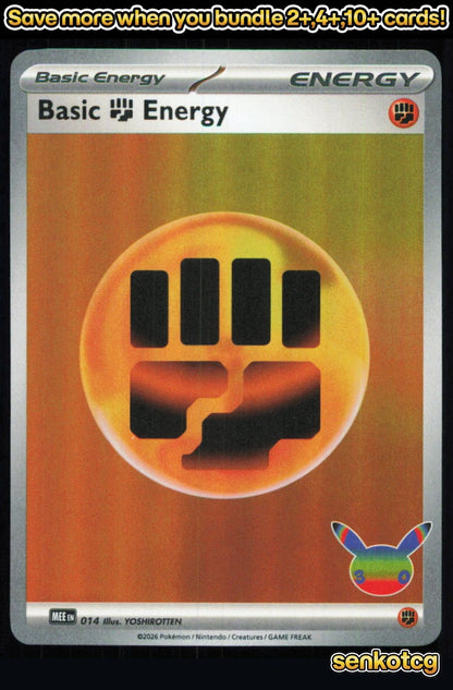 🎴 Basic Fighting Energy (30th Celebration) 014 Holo  NM