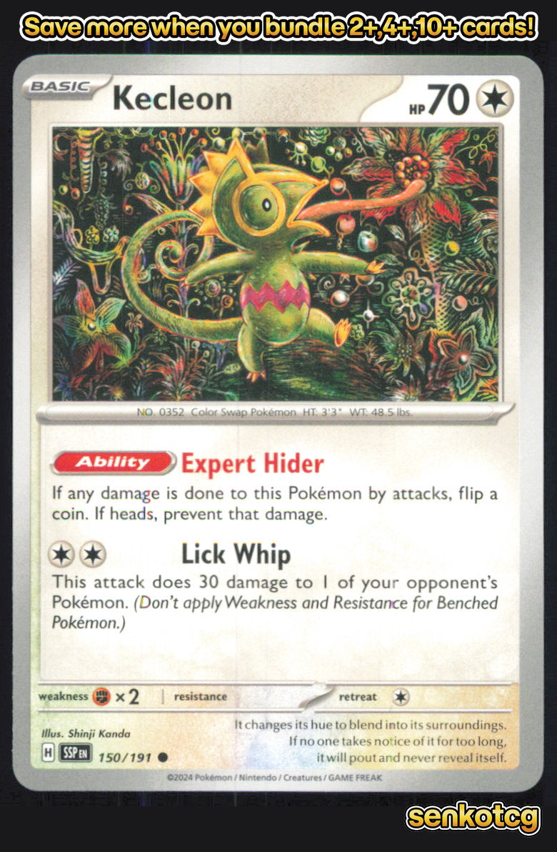 🎴 Kecleon 150/191 Common Surging Sparks NM 🎨 Kanda