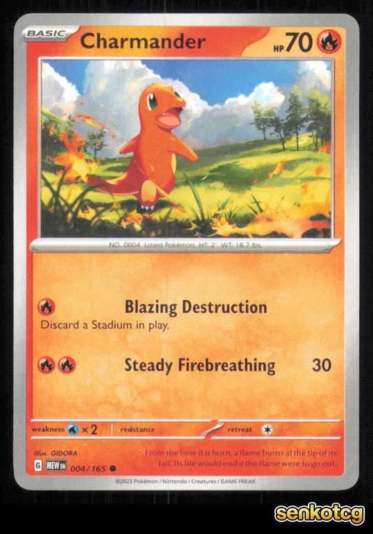 🎴 Charmander 004/165 151 NM 🎨 GIDORA