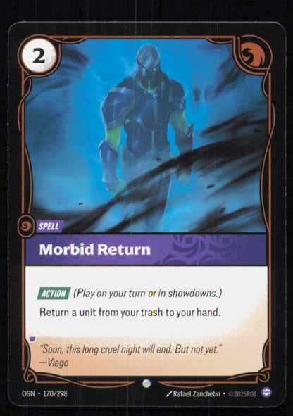 🎴 Morbid Return 170/298 Common OGN Origins NM