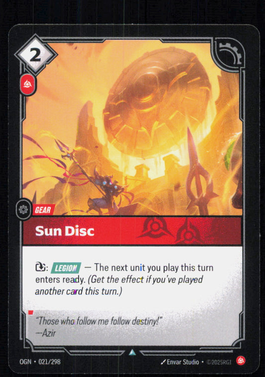🎴 Sun Disc 021/298 Uncommon OGN Origins NM