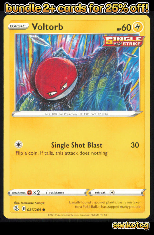 🎴 Voltorb 087/264 Common Fusion Strike NM