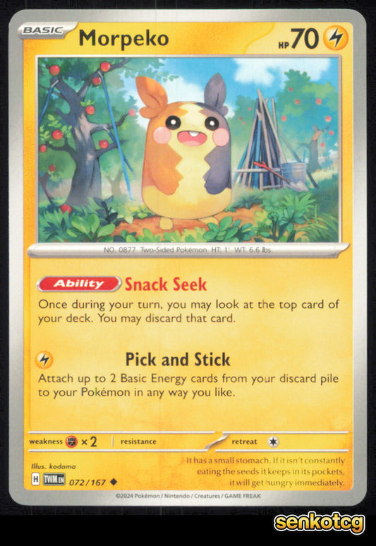 🎴 Morpeko 072/167 Uncommon Twilight Masquerade NM