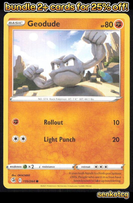 🎴 Geodude 135/264 Common Fusion Strike NM