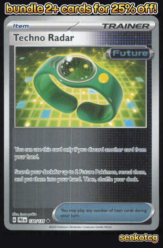 🎴 Techno Radar 130/131 Uncommon Reverse Holo Prismatic Evolutions NM 🎨 yukie
