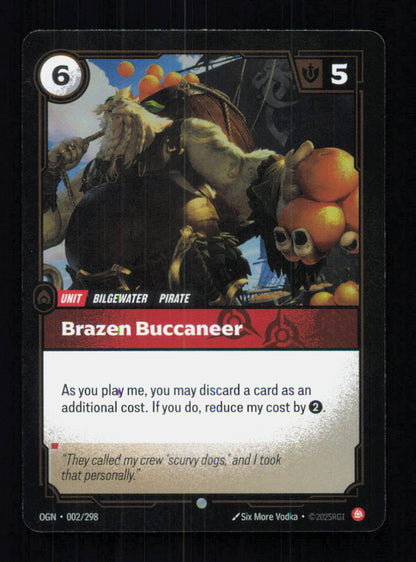 🎴 Brazen Buccaneer 002/298 Common Foil OGN Origins NM