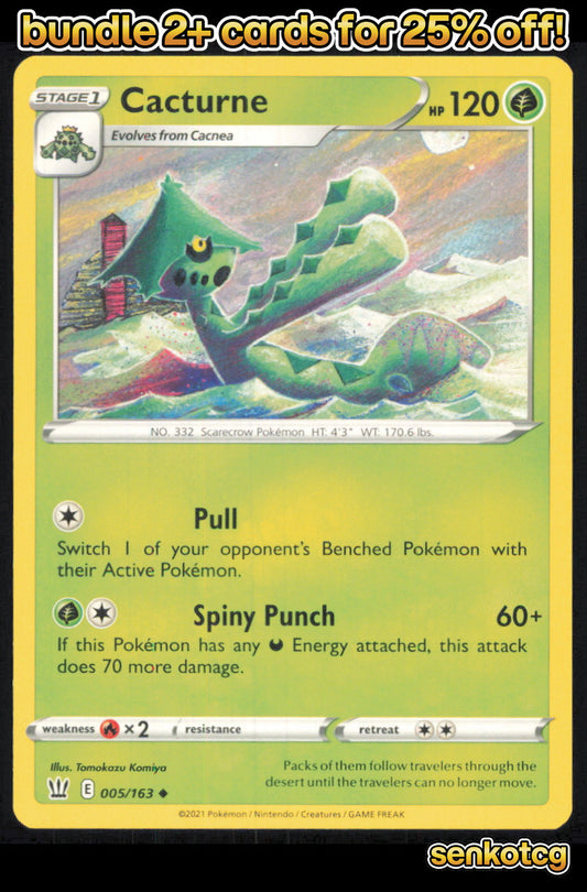 🎴 Cacturne 005/163 Uncommon Battle Styles NM