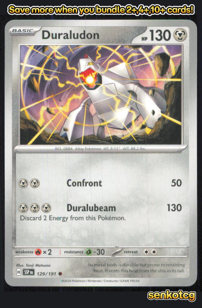 🎴 Duraludon 129/191 Common Surging Sparks NM 🎨 Matsuno