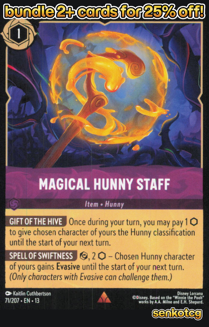 🎴 Magical Hunny Staff 71/204 Rare Attack of the Vine! NM