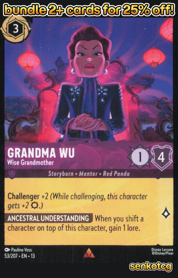 🎴 Grandma Wu - Wise Grandmother 53/204 Rare Attack of the Vine! NM