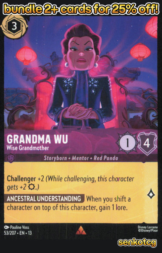 🎴 Grandma Wu - Wise Grandmother 53/204 Rare Attack of the Vine! NM