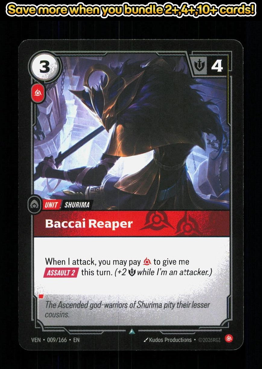 🎴 Baccai Reaper 009/166 Uncommon Vendetta NM 🎨 Productions