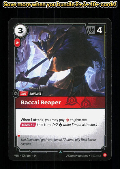 🎴 Baccai Reaper 009/166 Uncommon Vendetta NM 🎨 Productions