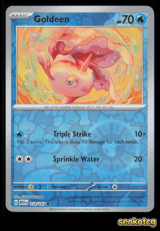 🎴 Goldeen 118/165 Reverse Holo 151 NM 🎨 NANAHARA