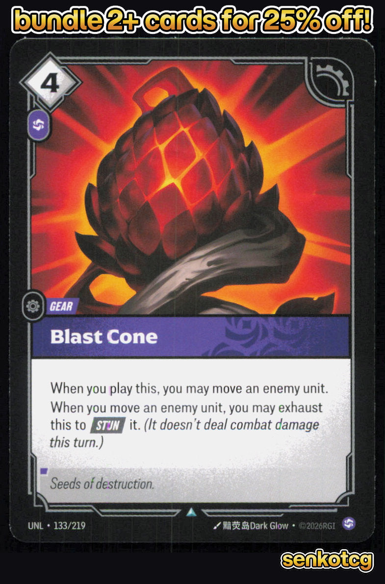 🎴 Blast Cone 133/219 Uncommon Unleashed NM