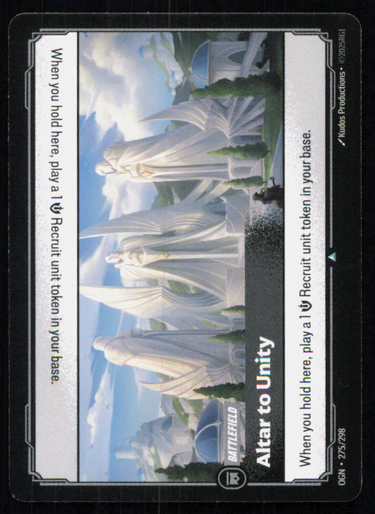 🎴 Altar to Unity 275/298 Uncommon OGN Origins NM