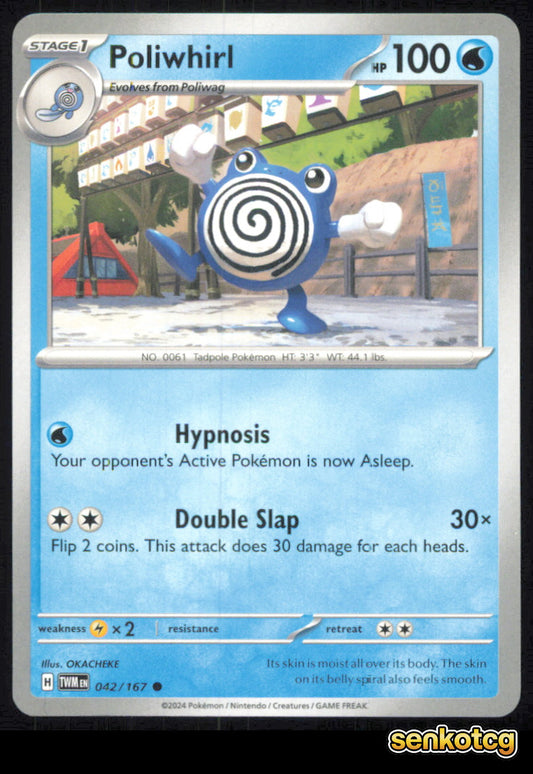 🎴 Poliwhirl 042/167 Common Twilight Masquerade NM