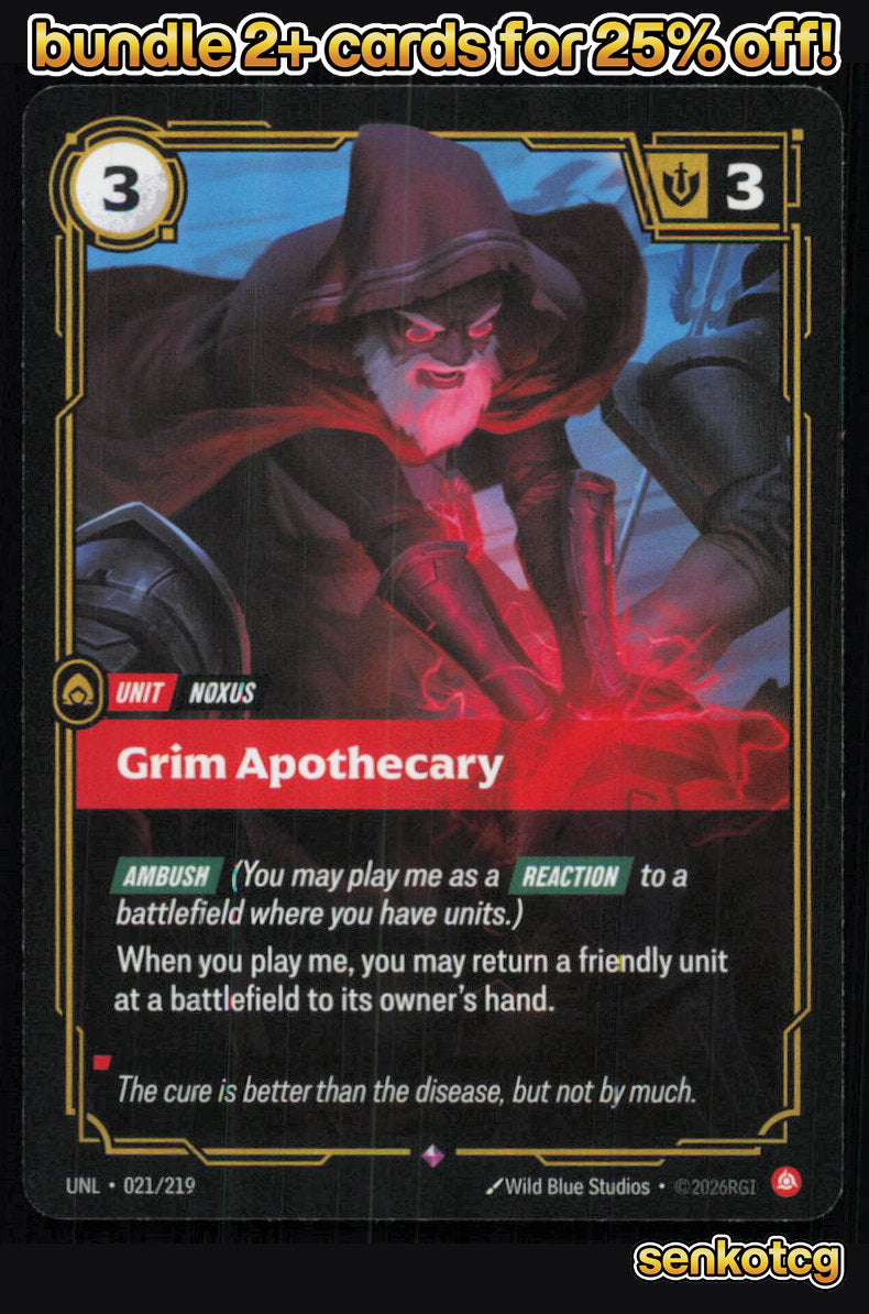 🎴 Grim Apothecary 021/219 Rare Foil Unleashed NM