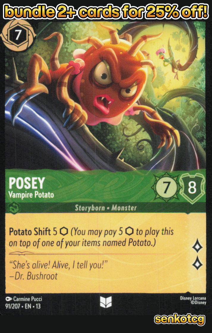 🎴 Posey - Vampire Potato 91/204 Uncommon Attack of the Vine! NM