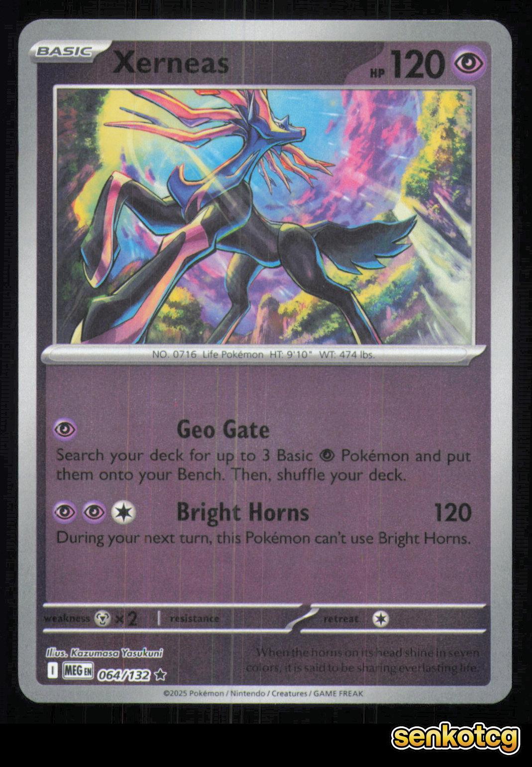 🎴 Xerneas 064/132 Rare Reverse Holo Mega Evolution NM