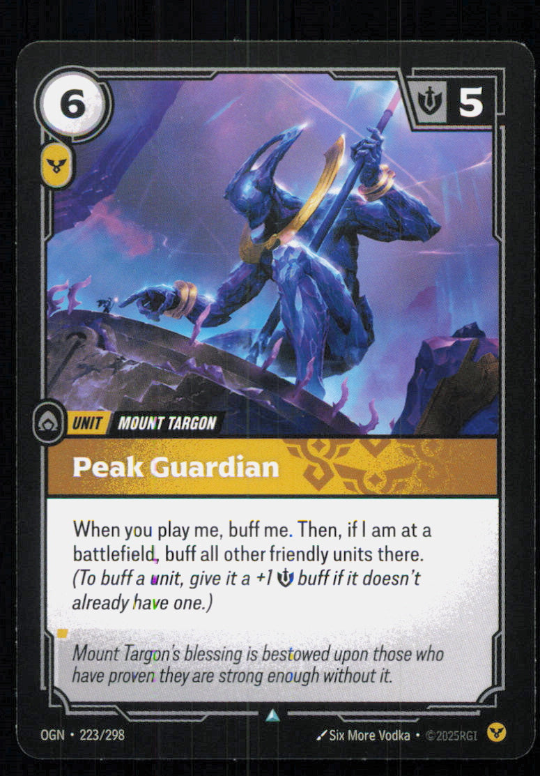 🎴 Peak Guardian 223/298 Uncommon OGN Origins NM