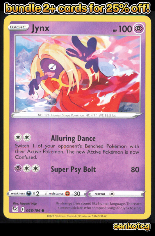 🎴 Jynx 068/196 Common Lost Origin NM