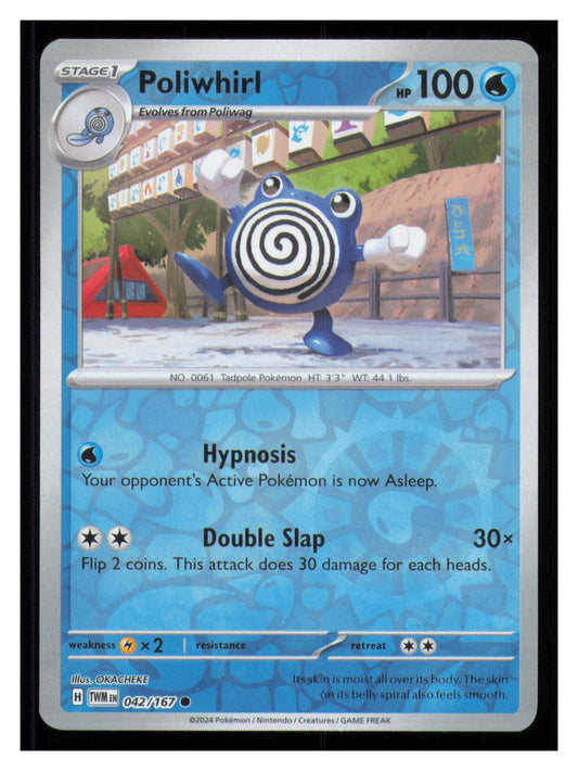 🎴 Poliwhirl 042/167 Reverse Holo Twilight Masquerade NM 🎨 OKACHEKE