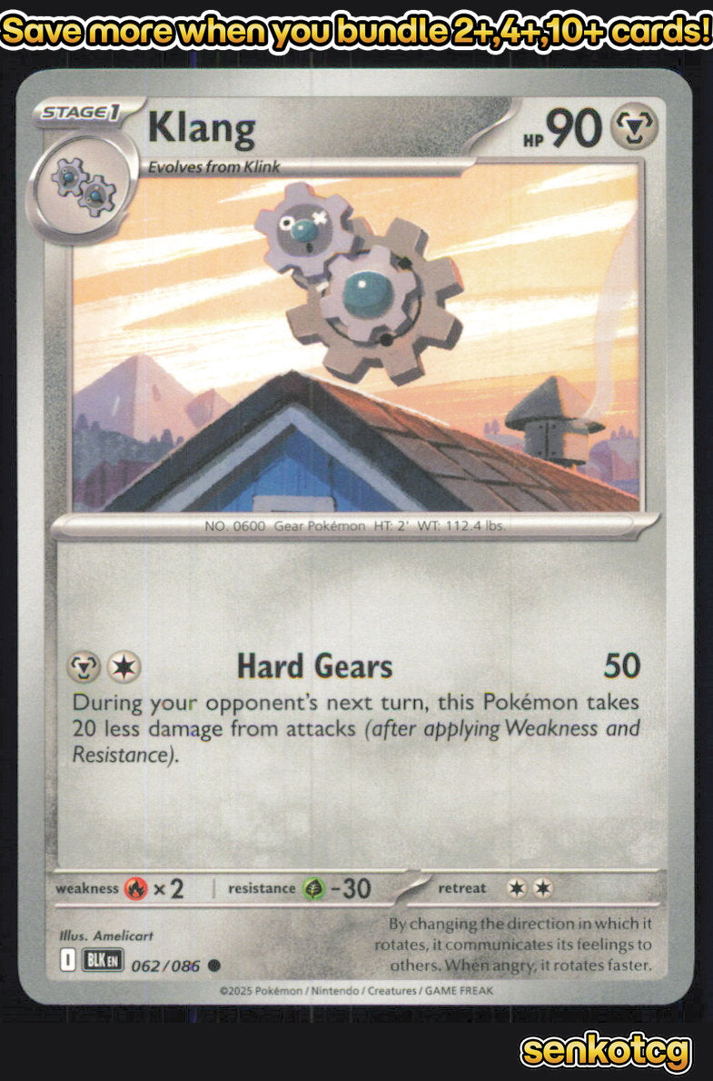 🎴 Klang 062/086 Common Black Bolt NM 🎨 Amelicart