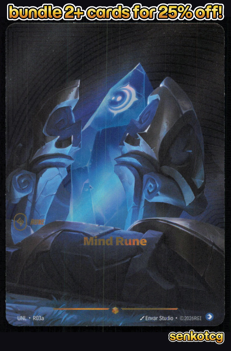 🎴 Mind Rune (Alternate Art) R03A Showcase Foil Unleashed NM