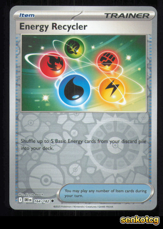 🎴 Energy Recycler 164/182 Reverse Holo Destined Rivals NM 🎨 Beach