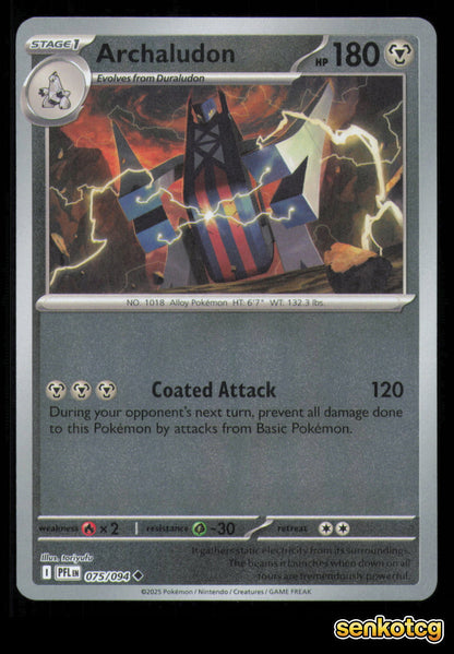🎴 Archaludon 075/094 Reverse Holo Phantasmal Flames NM 🎨 toriyufu