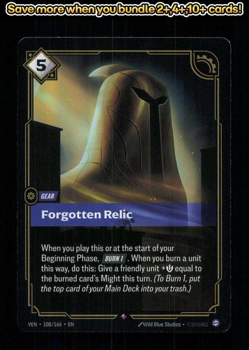 🎴 Forgotten Relic 108/166 Rare Foil Vendetta NM 🎨 Studios