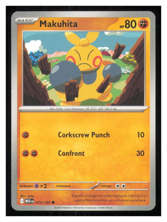 🎴 Makuhita 072/132 Common Mega Evolution NM