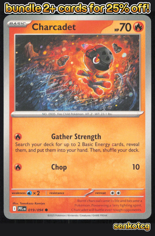 🎴 Charcadet 019/094 Common Phantasmal Flames NM