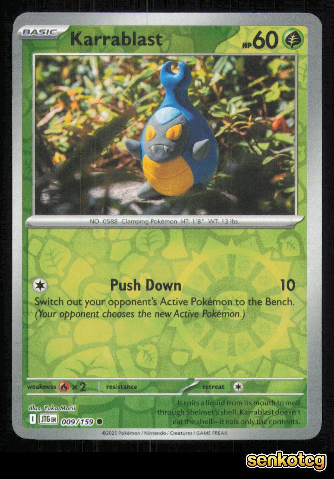 🎴 Karrablast 009/159 Reverse Holo Journey Together NM 🎨 Morii