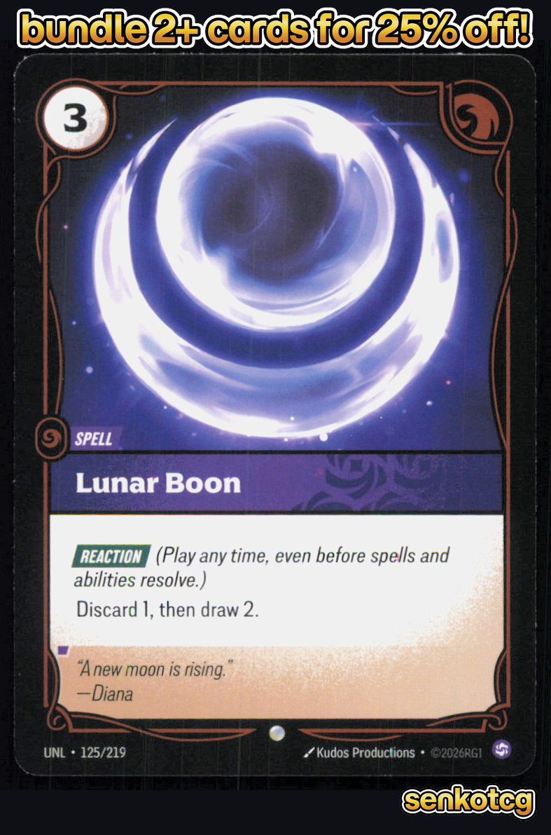 🎴 Lunar Boon 125/219 Common Unleashed NM