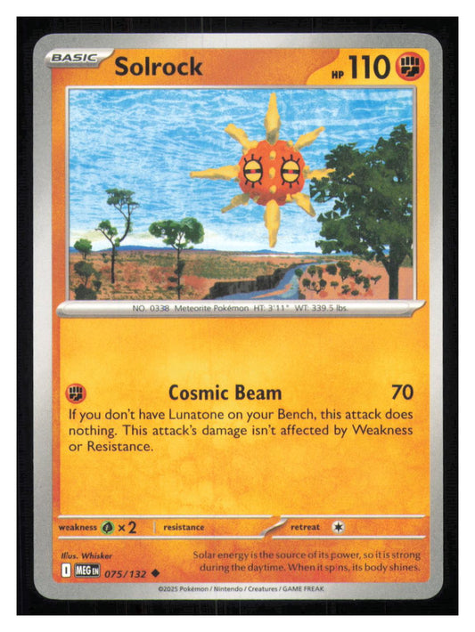 🎴 Solrock 075/132 Uncommon Mega Evolution NM