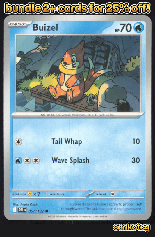 🎴 Buizel 057/182 Common Destined Rivals NM