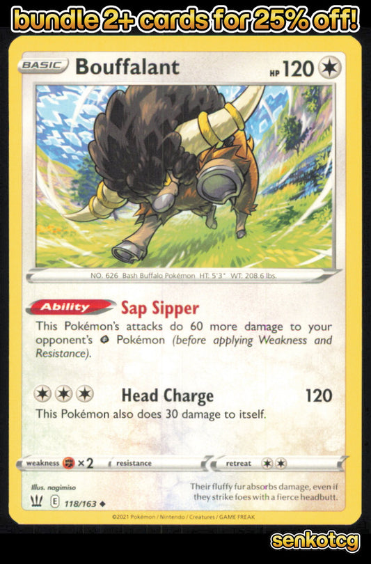 🎴 Bouffalant 118/163 Uncommon Battle Styles NM