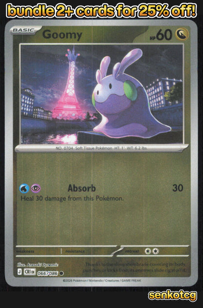 🎴 Goomy 066/086 Common Reverse Holo Chaos Rising NM 🎨 Dynamic