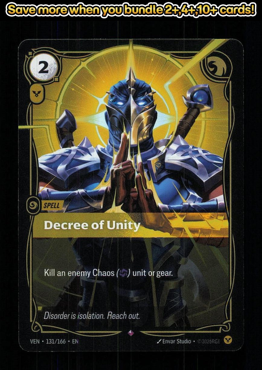 🎴 Decree of Unity 131/166 Rare Foil Vendetta NM 🎨 Studio